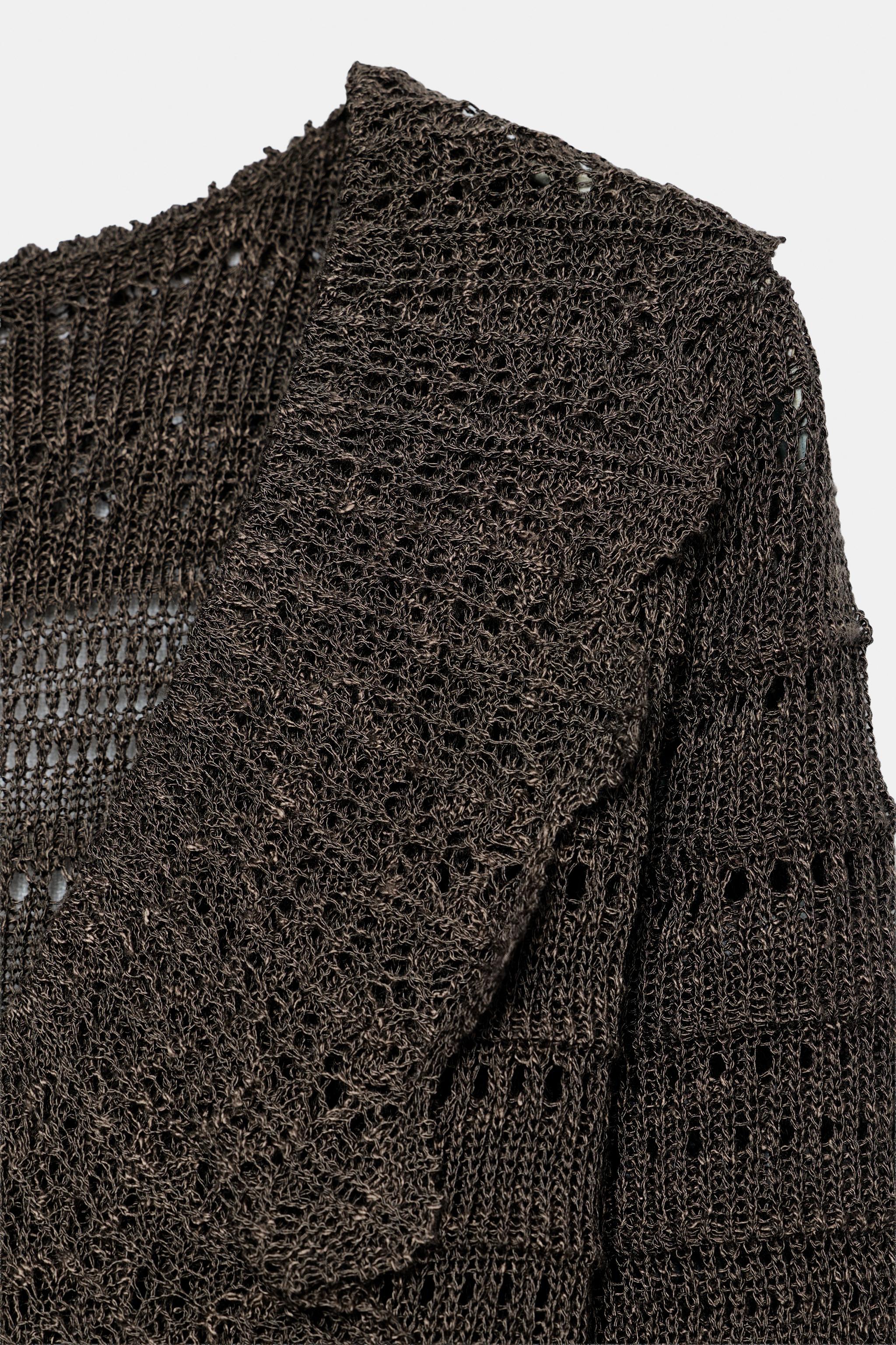 POINTELLE KNIT RUFFLED DRESS